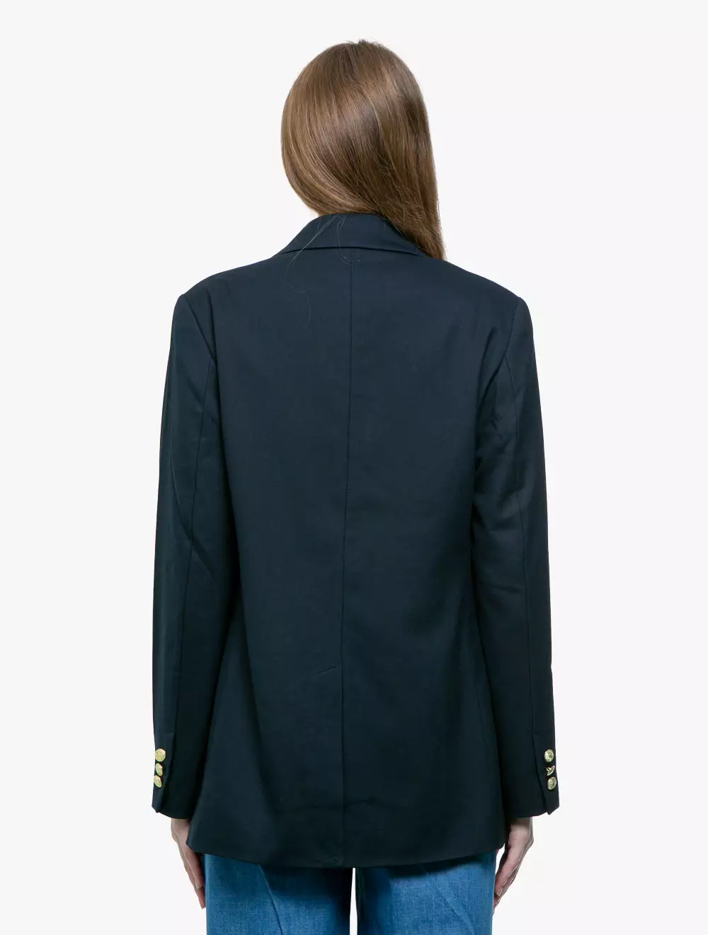 TOMMY HILFIGER - VISCOSE BLENDED BLAZER - NAVY - NAVY