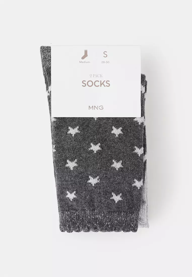 2 Pack Patterned Socks