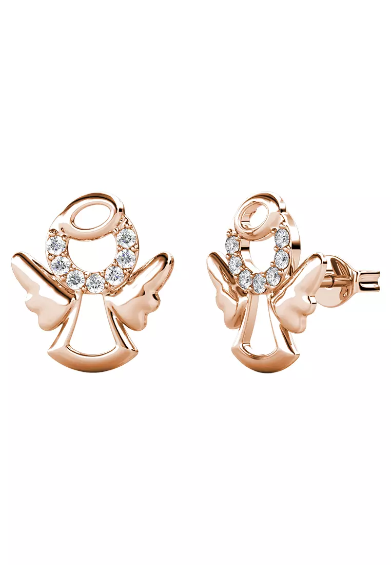 Gold discount angel earrings