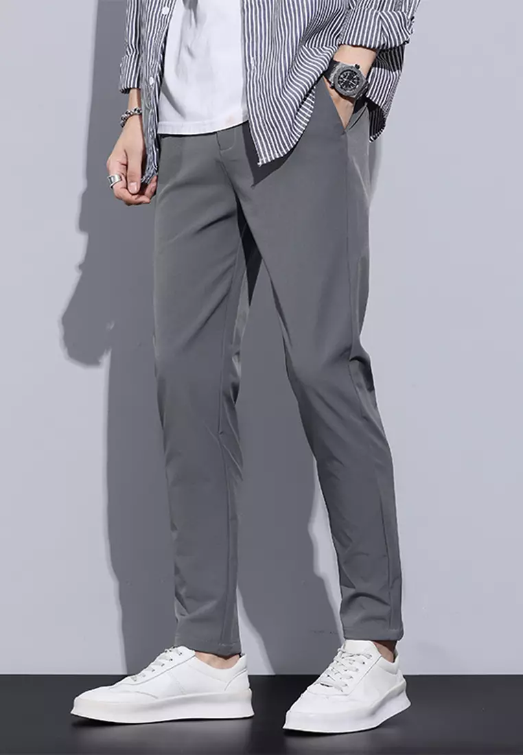 Elasticated Waist Slim Suit Pants