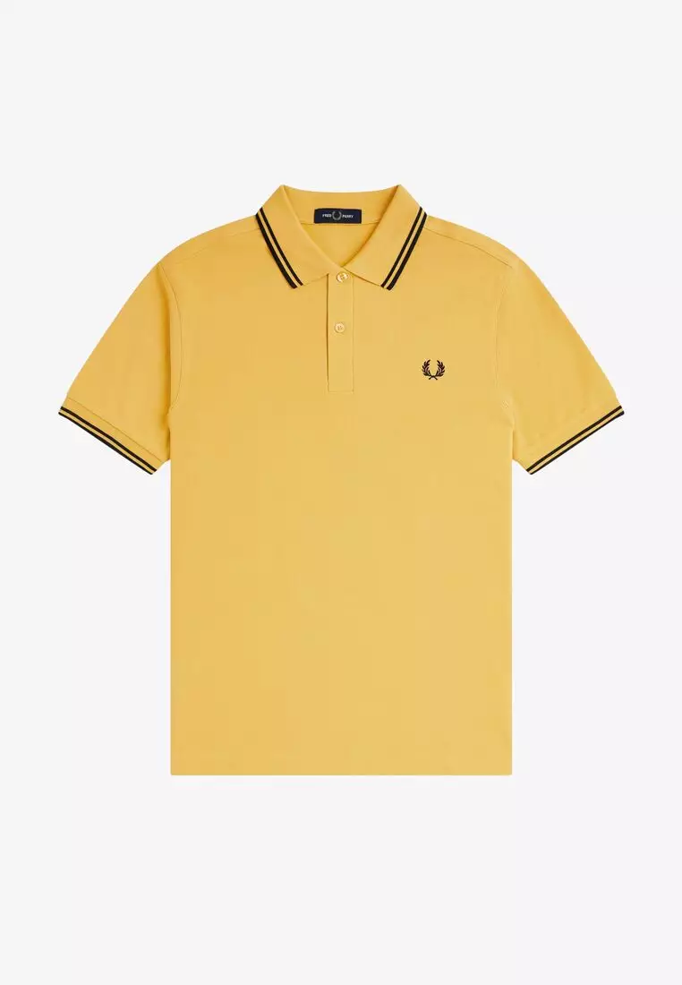 Fred Perry M3600 Twin Tipped Fred Perry Shirt (Honeycomb / Navy / Navy)