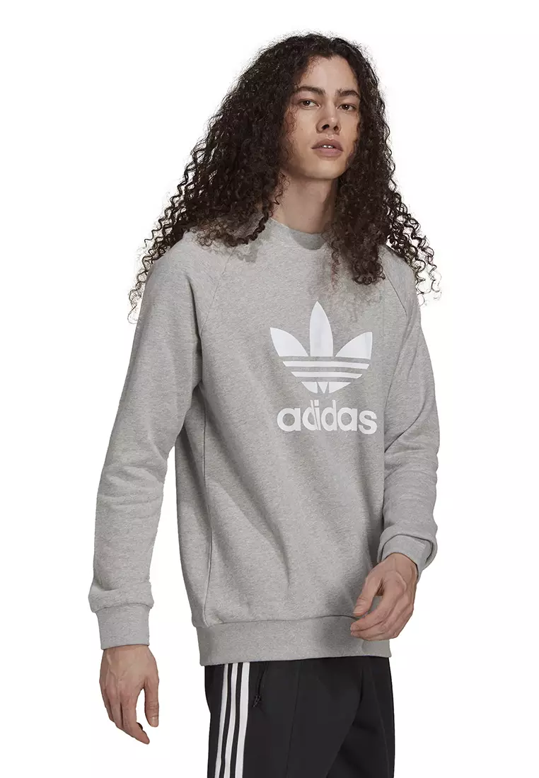 Adidas originals hotsell trefoil crewneck sweatshirt