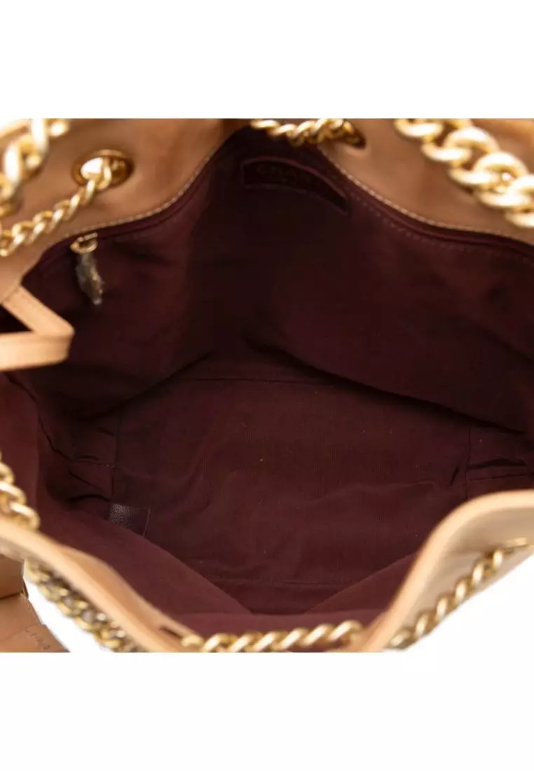 Pre-Loved Chanel Large Cc Quilted Calfskin On My Shoulder Drawstring Bucket Bag