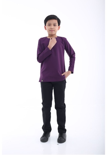 Amar Amran purple Kurta Azmi Kids C6A83KA770B5E6GS_1