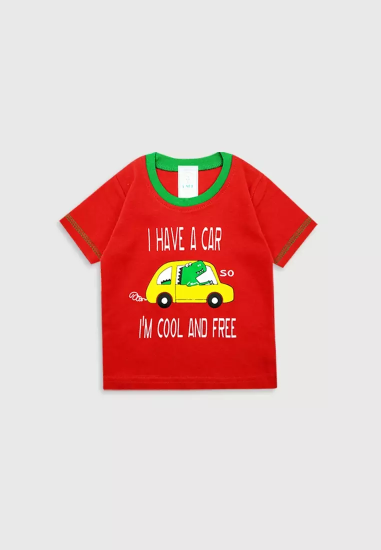 Wakakids Baju Bayi Anak Laki Laki Setelan Celana Jeans Jogger Im Cool 3439 Merah