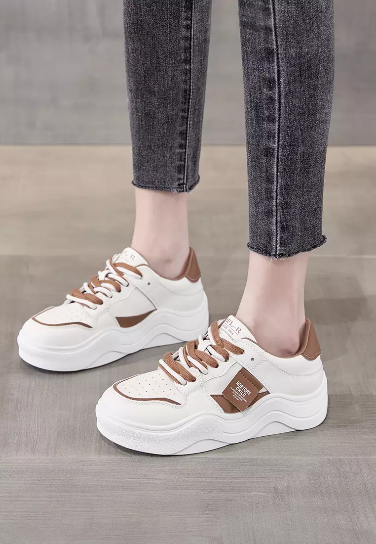 Platform Casual Leather Sneakers RX3329