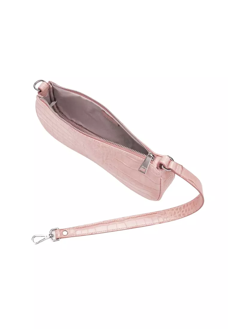 JW Pei Eva Shoulder Bag - Pink Croc