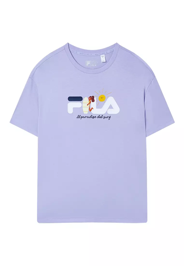 Purple fila top shirt