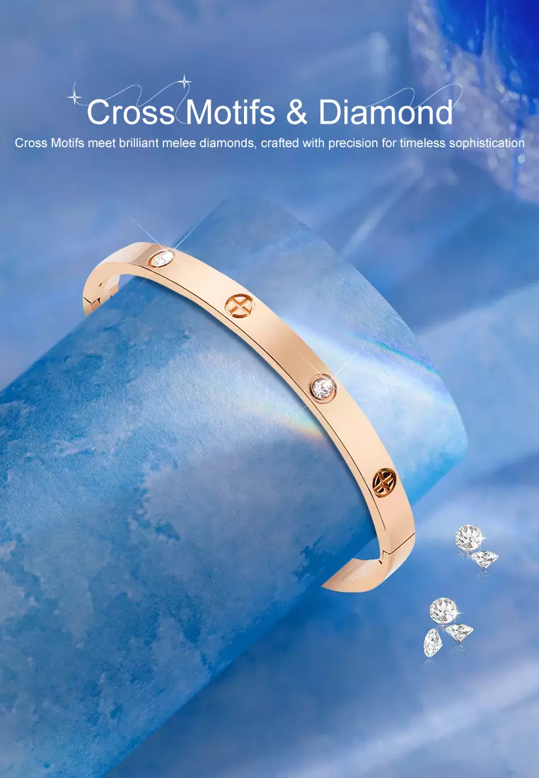 Gelang Titanium Wanita Fashion Elegan Perhiasan Cewek Original Adjustable Size Kotak Indah Set