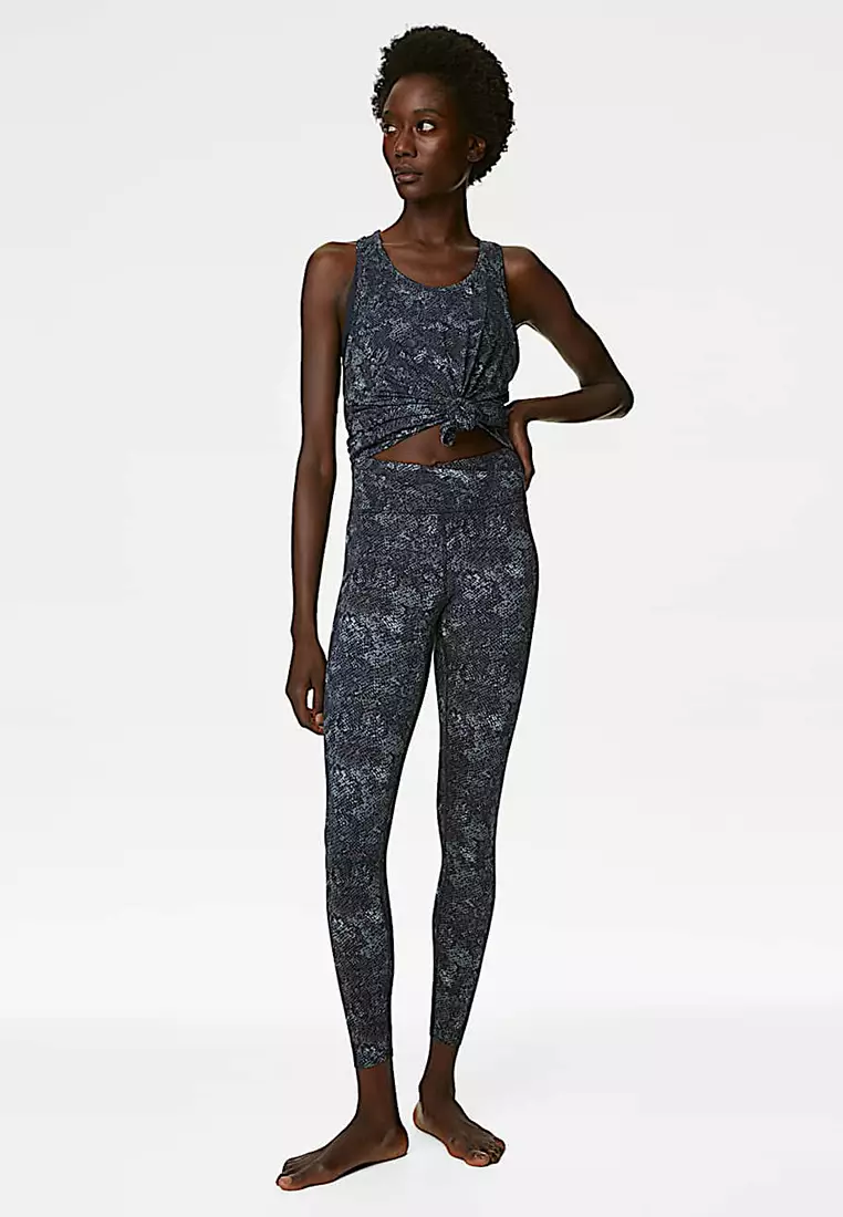 Go Balance Printed Wrap Waist Yoga Leggings