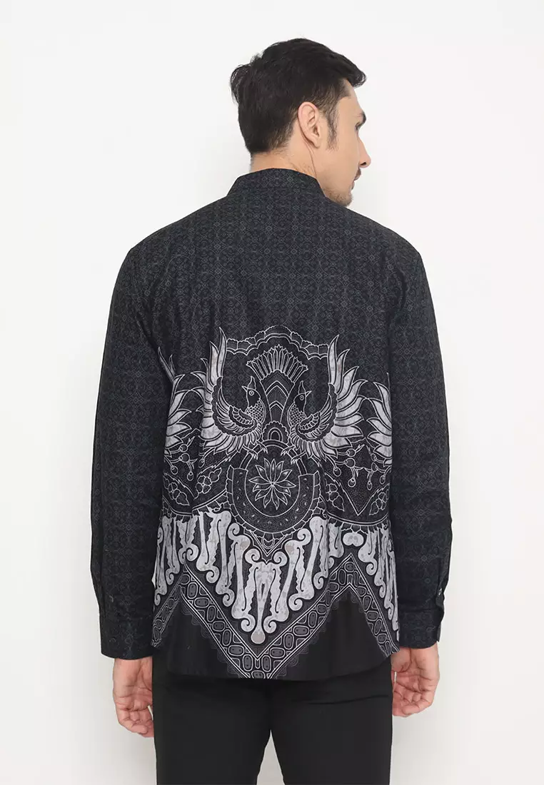 My Aksa Batik Pria Kemeja Furing Koko Panjang Erwin Elga