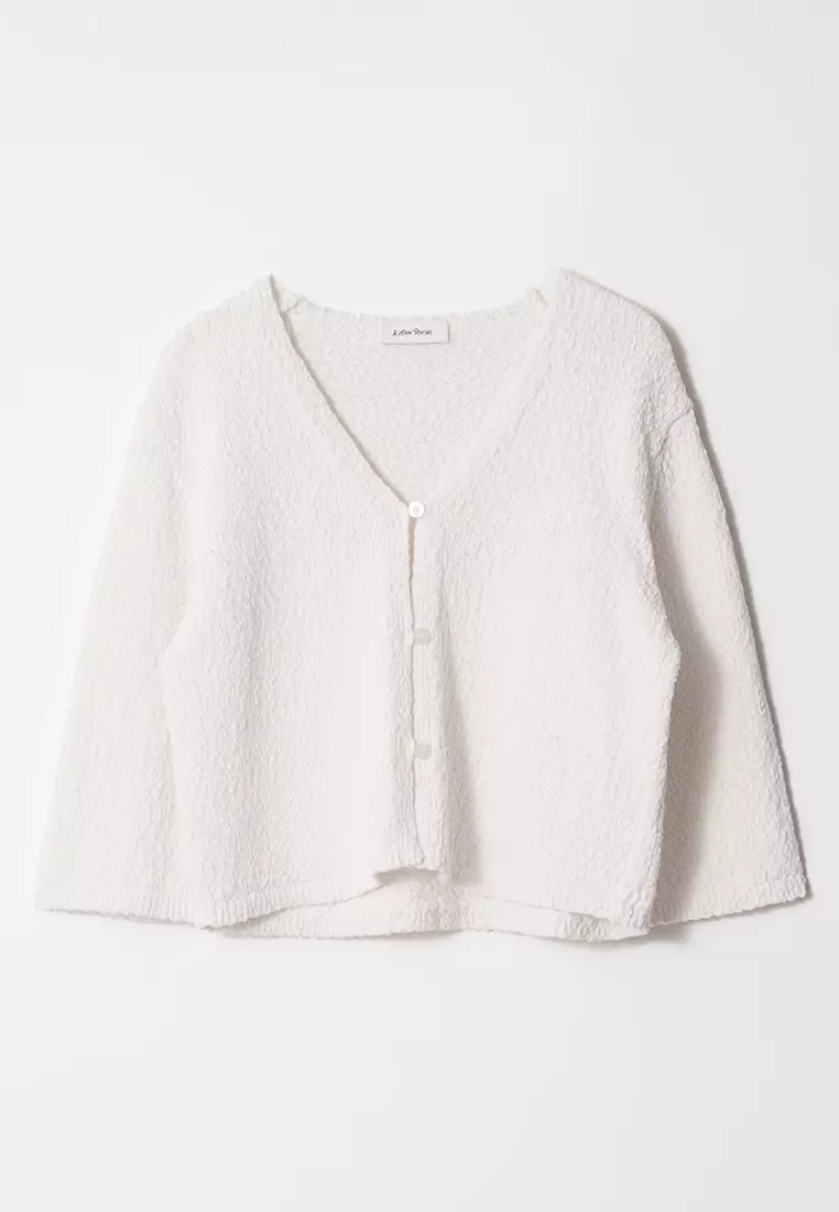 Knitted Short-Sleeve Cardigan