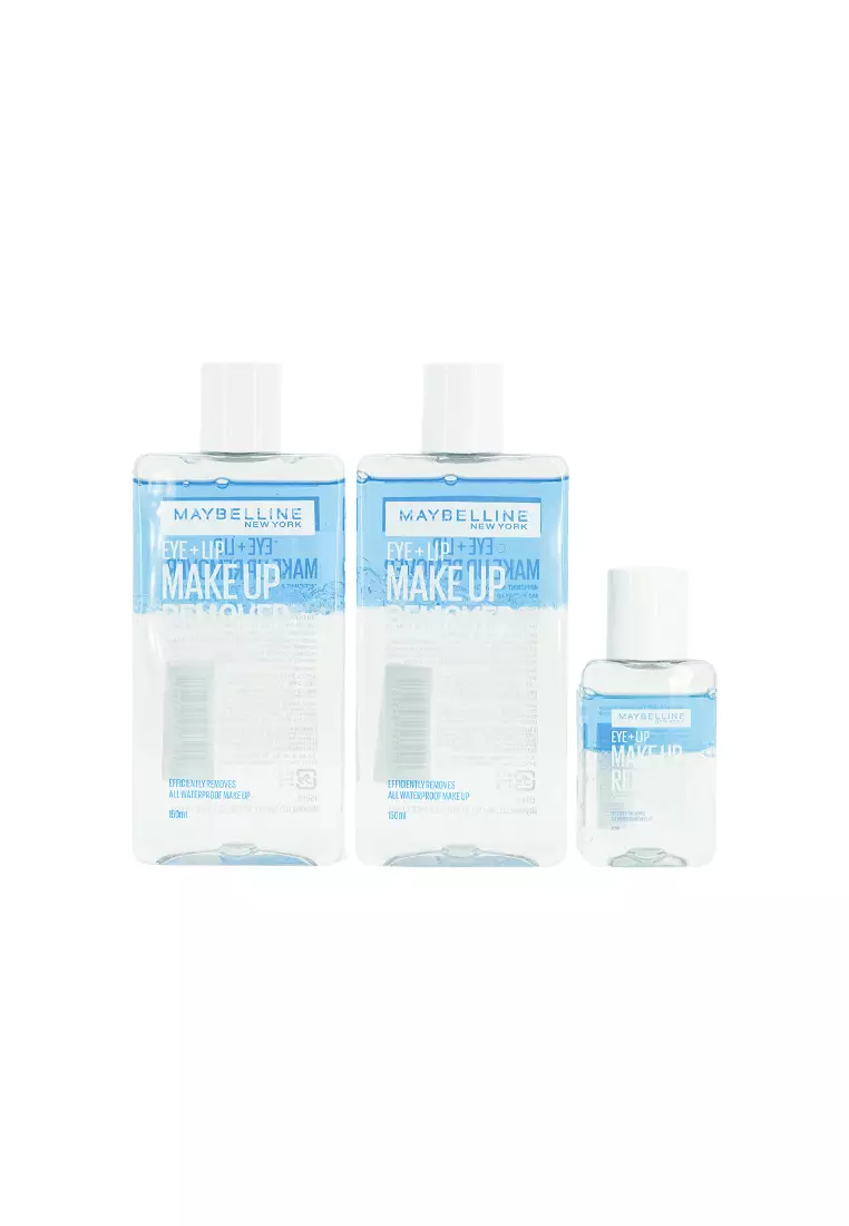 Maybelline  眼唇卸妝液熱賣套裝 3件裝