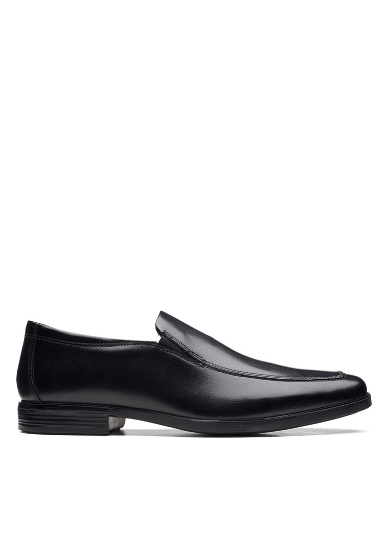 Clarks Howard Edge Black Leather Mens Dress Shoes