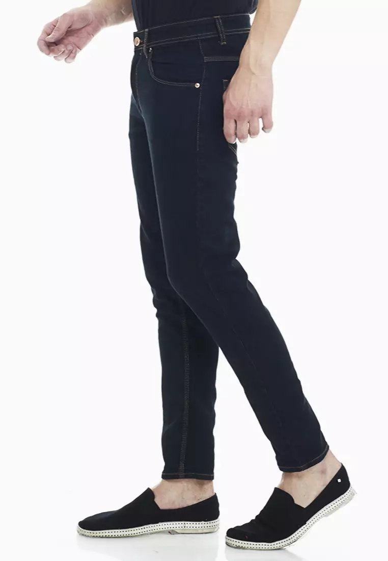 2Nd RED Celana Jeans Pria Slim Fit Eternity Black ZA133260