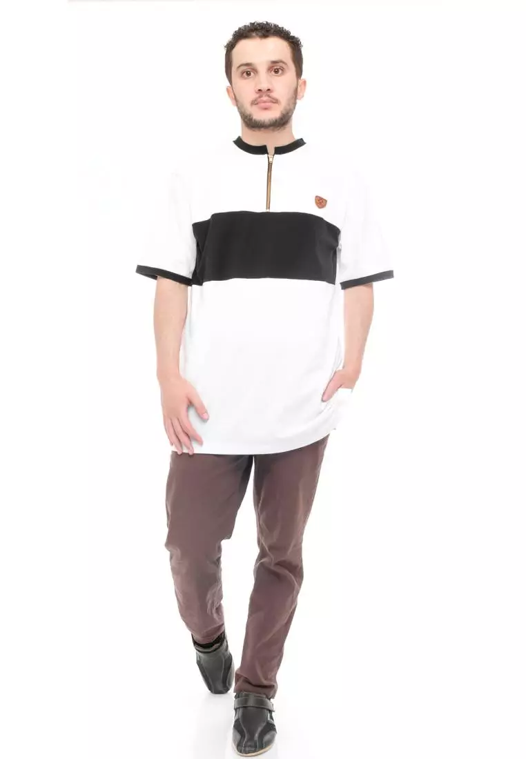 Kaos Koko Gamis Muslim Pria Altair - Putih