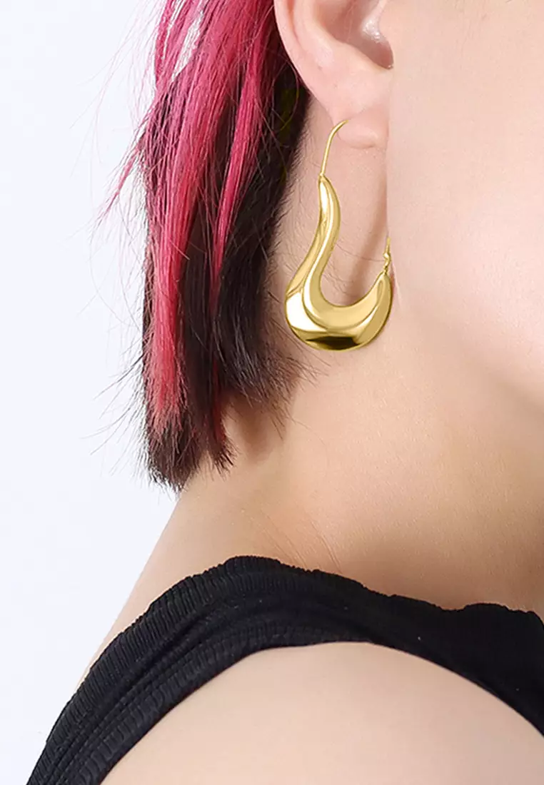 Dakota Chunky Gold Hoop Earrings
