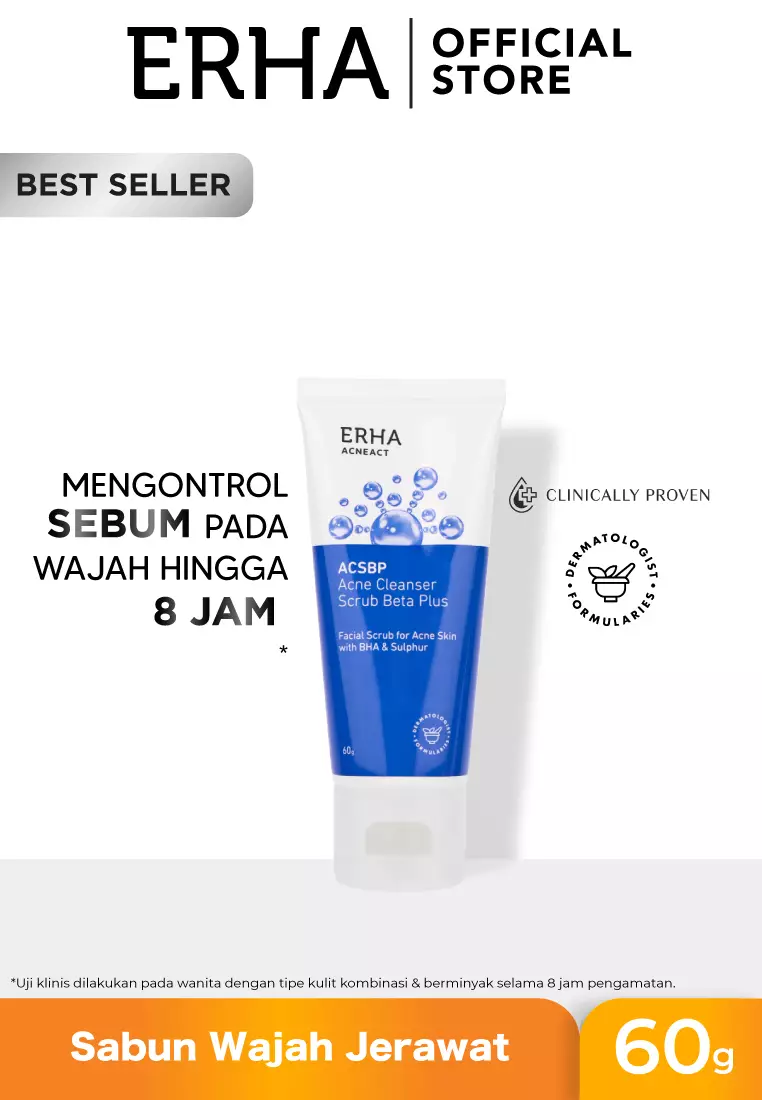Erha Acneact Value Pack Acne Cleanser Scrub Acsbp & Clarifying Gel - Sabun & Toner Kulit Jerawat