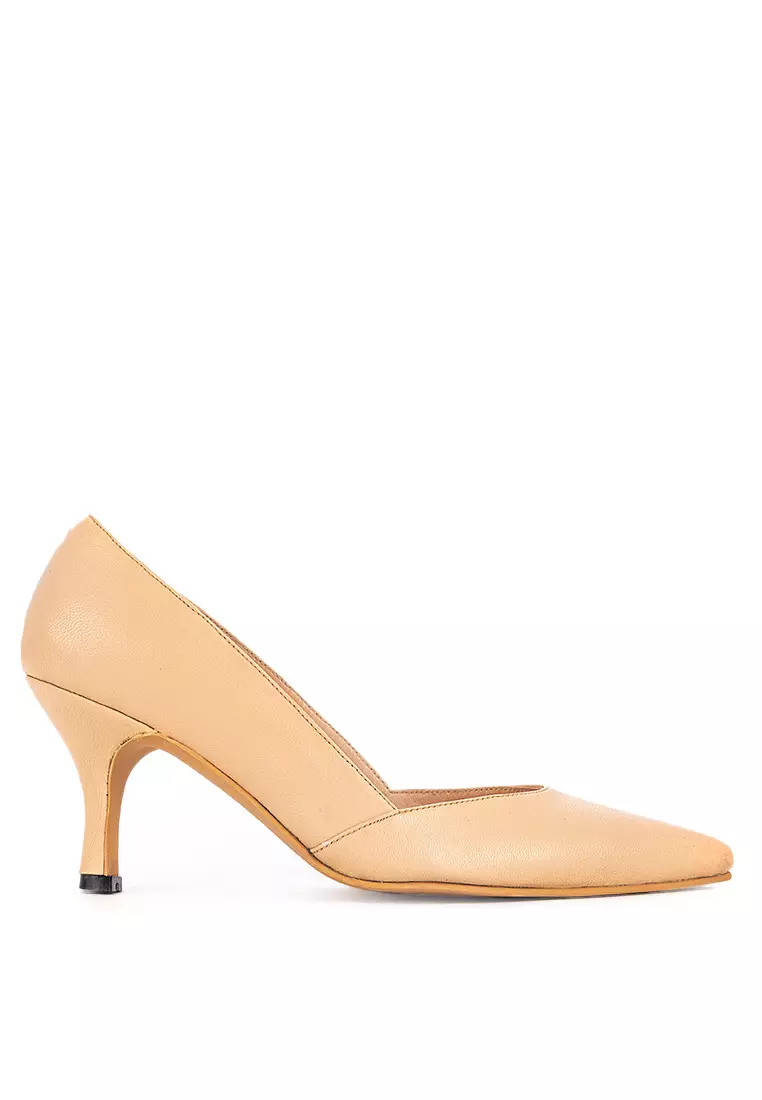 Pointed Toe Leather Pumps