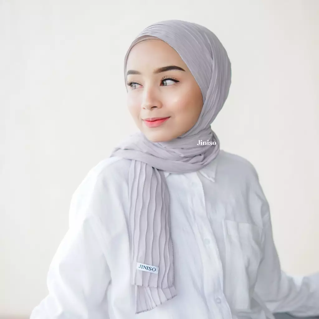 AURA Active Hijab Pashmina Full Plisket Wave