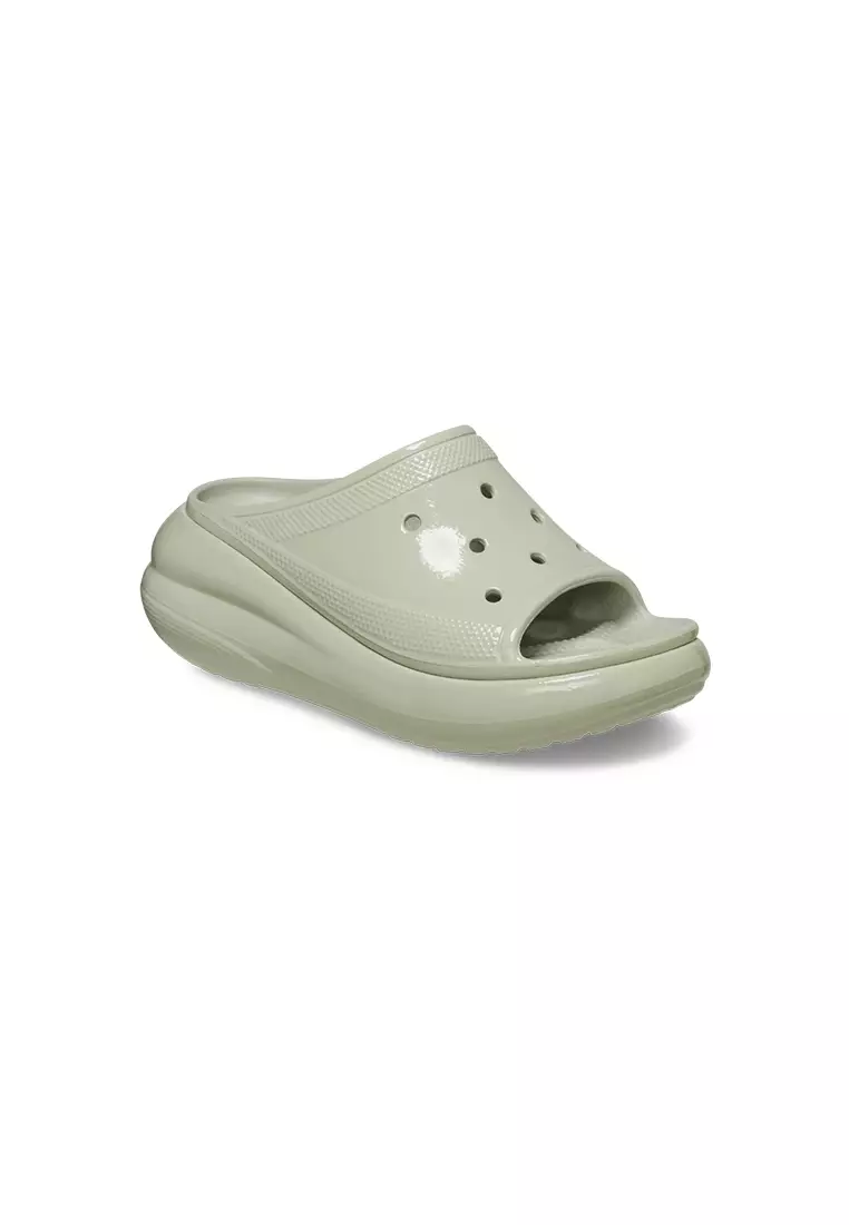 Discount on Crocs  shoes - SKU: Classic Crush High Shine Slide In Plaster