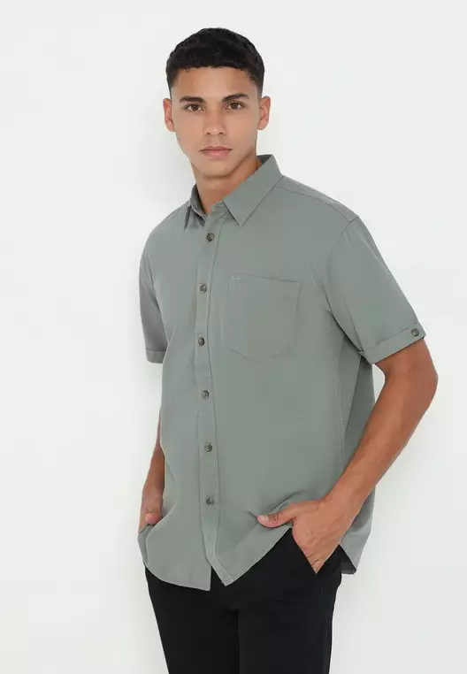 POLICE Kemeja Polos Cotton Regular Fit Pria