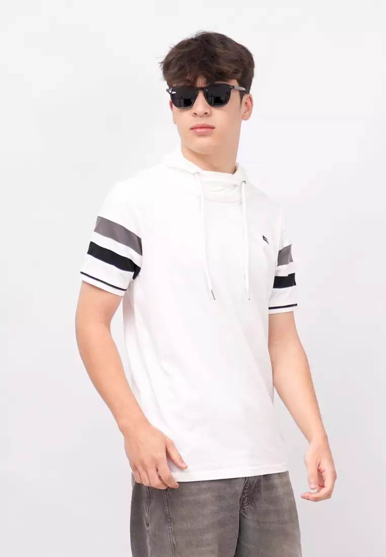 Ryusei Kaos Pria Turtleneck Nandito Kou CMB White