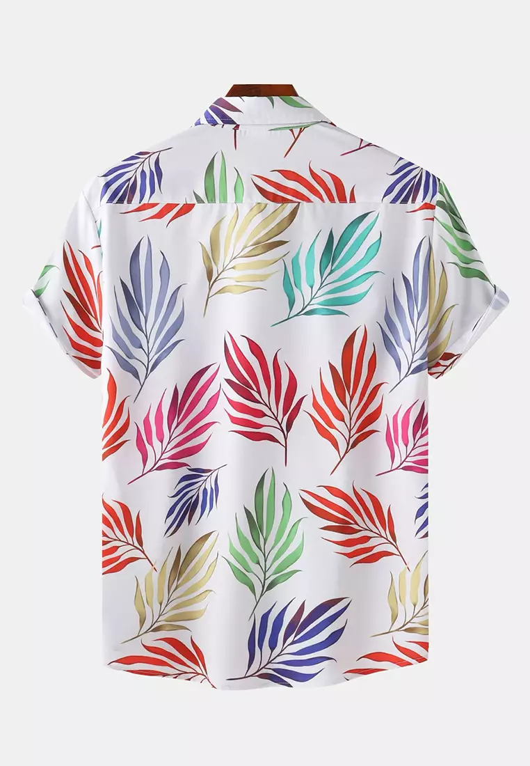 Hawaiian Print Short Sleeve Shirt YL-C303