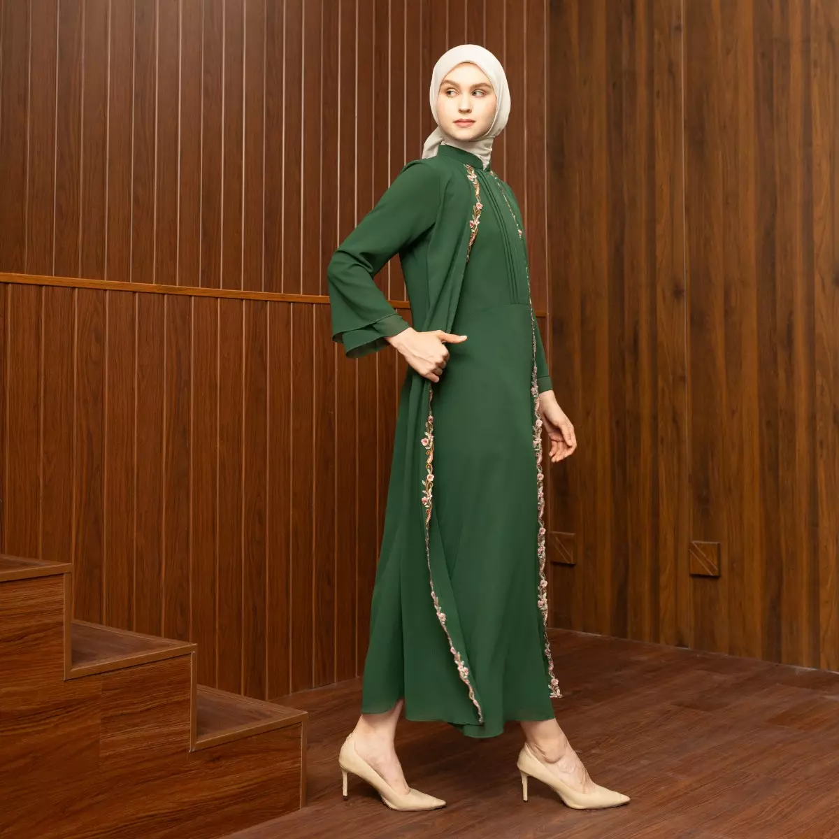 EPC Gamis Audrey - Hunter Green - Embroidery Collection