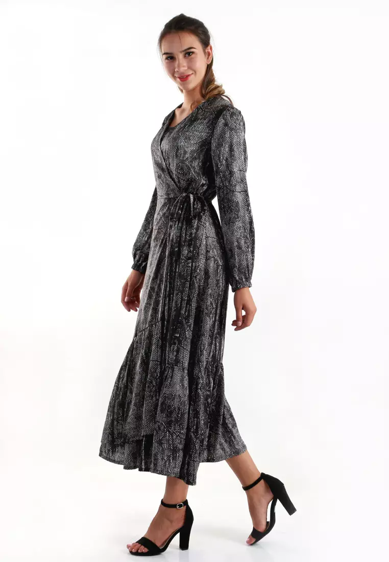 Asymetry Kimono style Long Dress