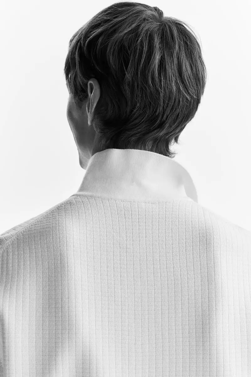 Regular Fit Textured-knit polo shirt