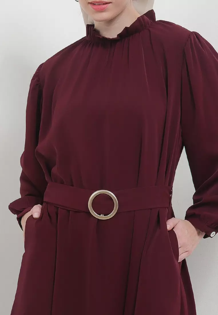 MFMW Mabella Dress Gamis Maroon