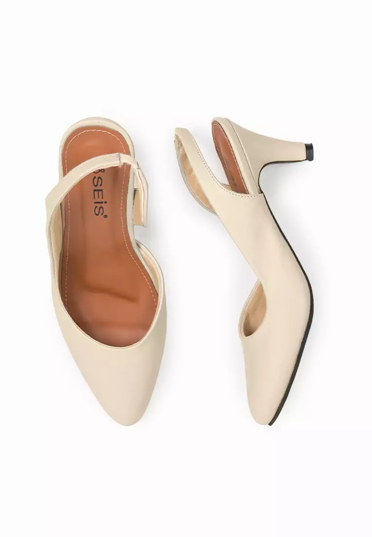 Seis Alena Sepatu High Heels  Wanita 7 cm Series-CREAM