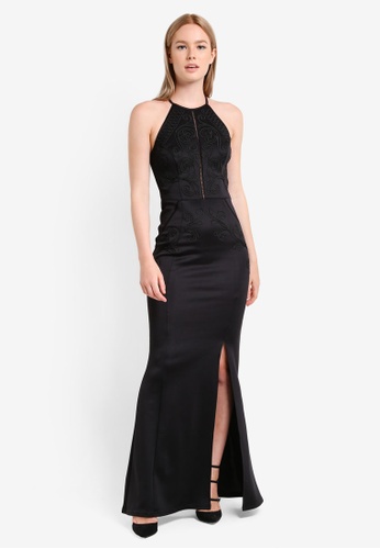 Lipsy Lace Insert Long Sleeve Bodycon Dress - Lipsy