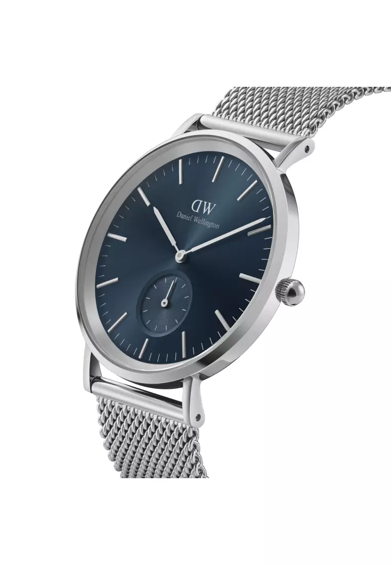 Classic Multi-Eye 40mm Sterling Arctic Silver Blue Dial - Multi Eye Watch for men - Stainless Steel Strap Watch - Fashion Watch - DW Official - Authentic