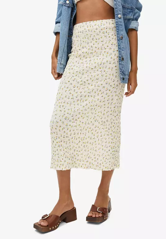Textured Cotton Skirt