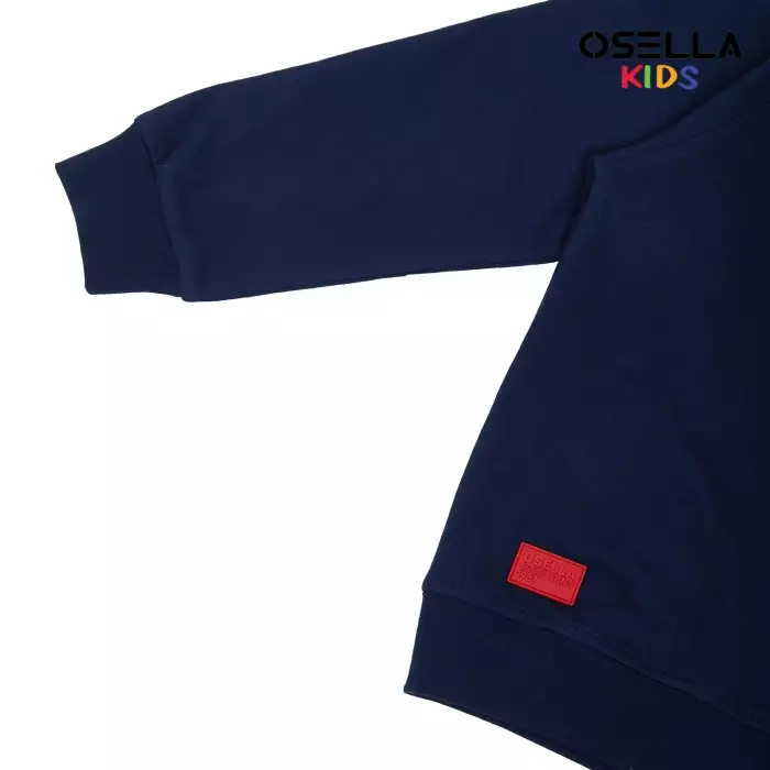 [NEW] Osella Kids Street Collection Half Zip Sweatshirt In Navy 2212400159 | Sweater Anak Laki-Laki