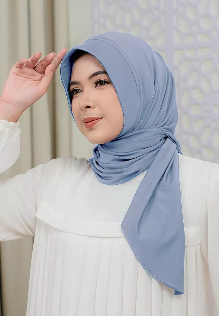 HIJAB INSTAN SOFTPAD AMEENA - SOFT BLUE