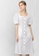 TAV white [Korean Designer Brand] Cotton Square Neck Button-down Dress - White 5DB9AAADE57D35GS_4