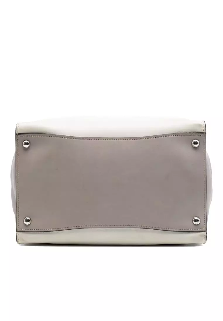 Pre-Loved Prada Glace Calf Twin Pocket Double Handle Satchel
