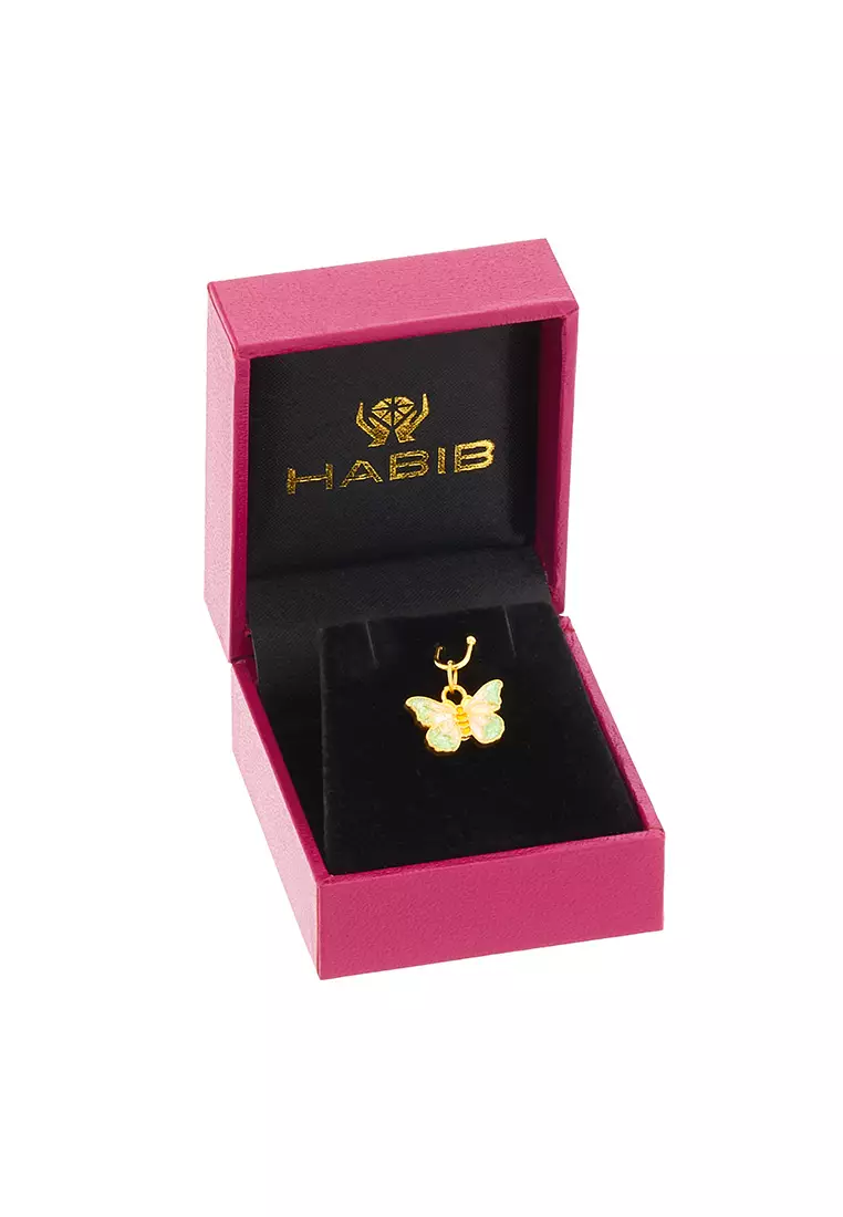 HABIB 999/24K Yellow Gold Pendant (Butterfly) 9GP01210525