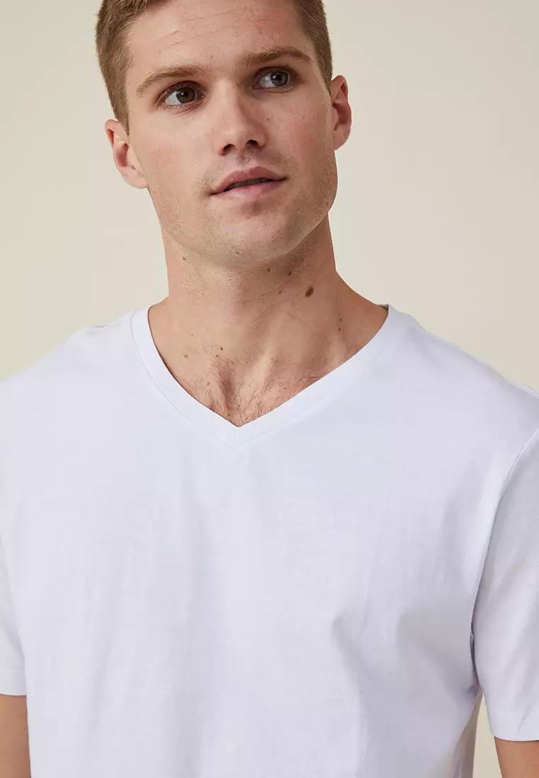best white t shirt mens v neck