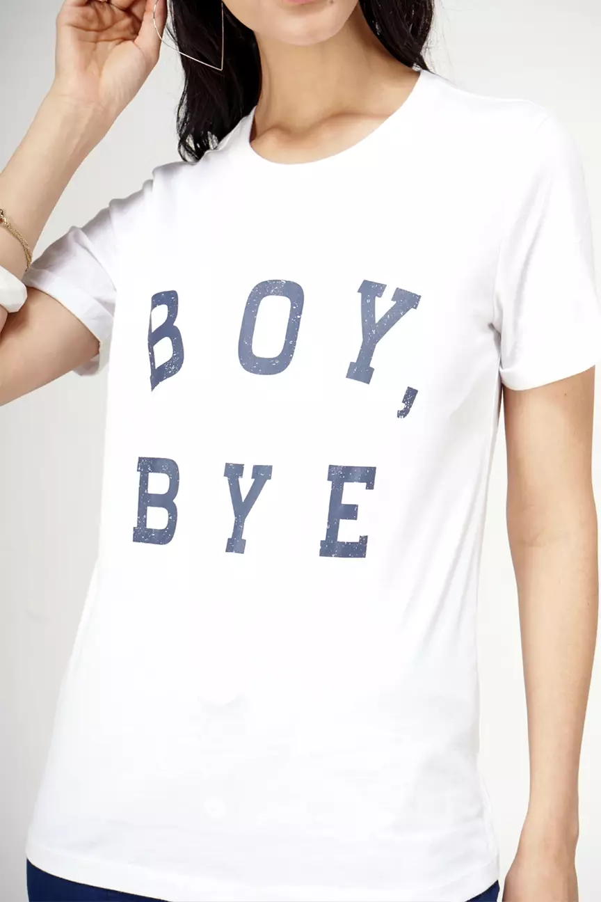 Kaos Wanita Boybye Offwhite