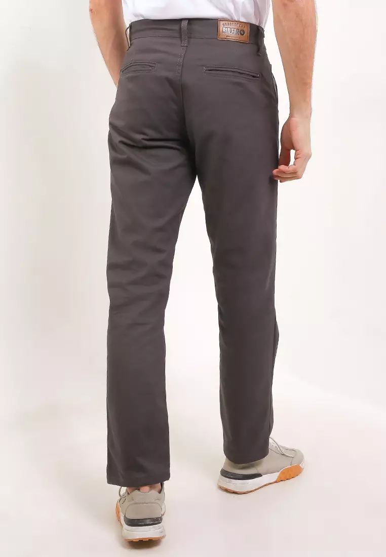 BULFARO Celana Chino Canvas Non Stretch Fit Reguler - Grey