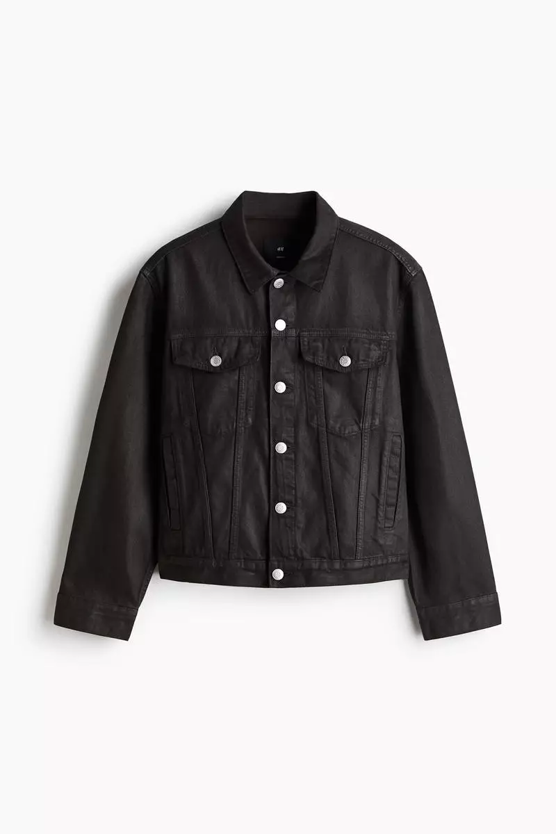 Relaxed Fit Black Jean Jacket H&m Buy H&M Loose Fit Coated
