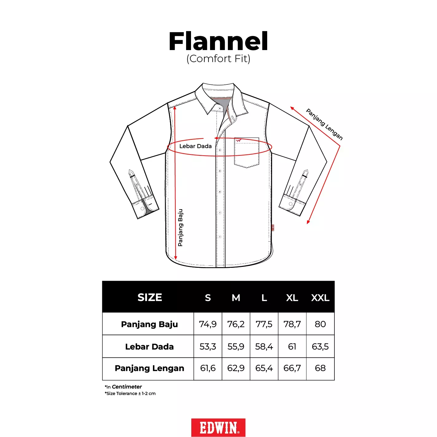 ABNER - RED BLUE Kemeja Flannel Casual Pria Lengan Panjang LS - Top Man Shirt