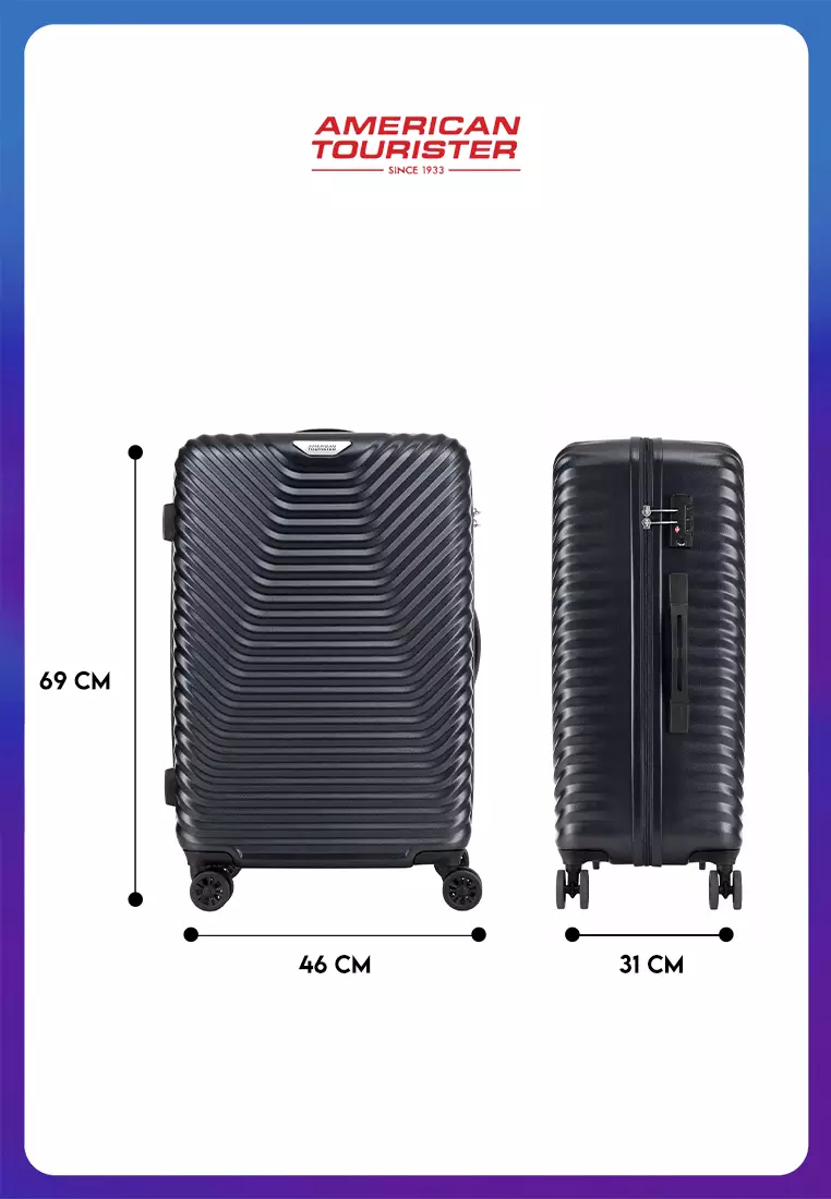 American Tourister Koper Hardcase Sky Cove 2 Pcs Set 20,25 Inch - Jet Black