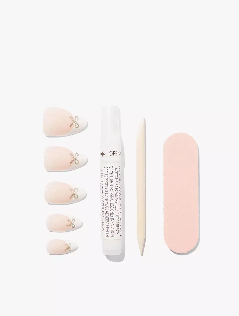 Rubi -  Beauty Nail Care  - Press On Nails - Frenchy Bow