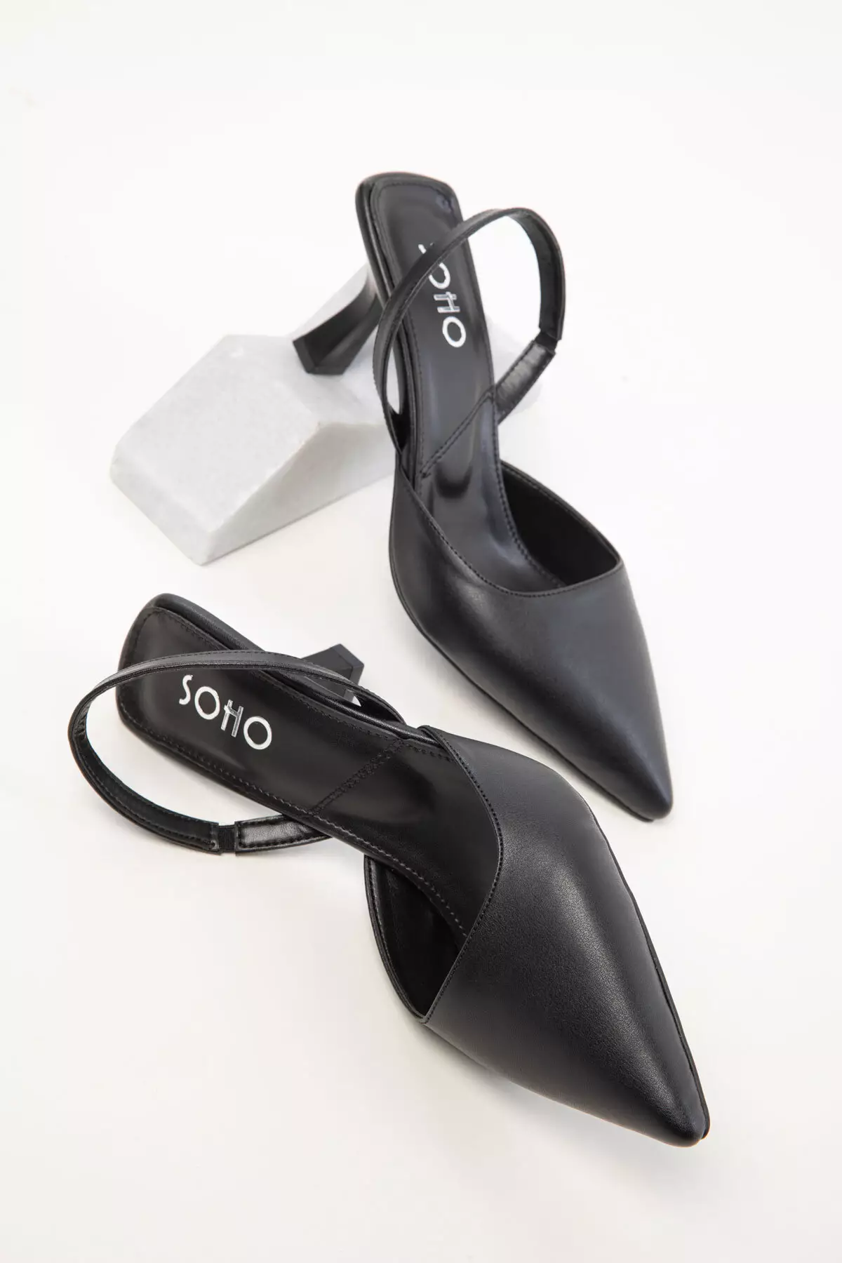 Black Women's Classic Heeled Shoes 20430