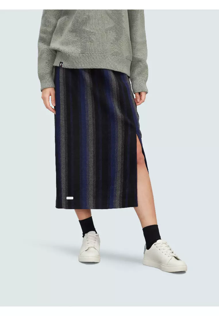 Sport stripe denim skirt hotsell